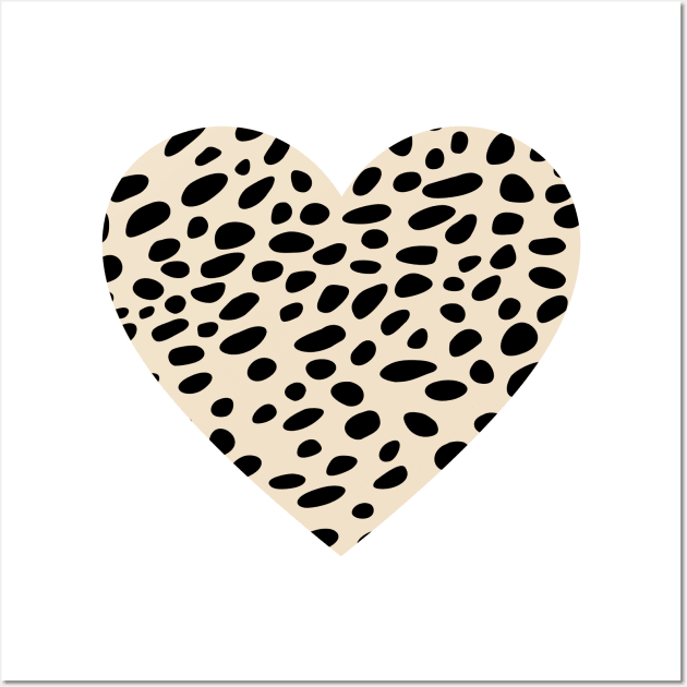 Cheetah Leopard Original Print Heart Shape Wall Art by RageRabbit